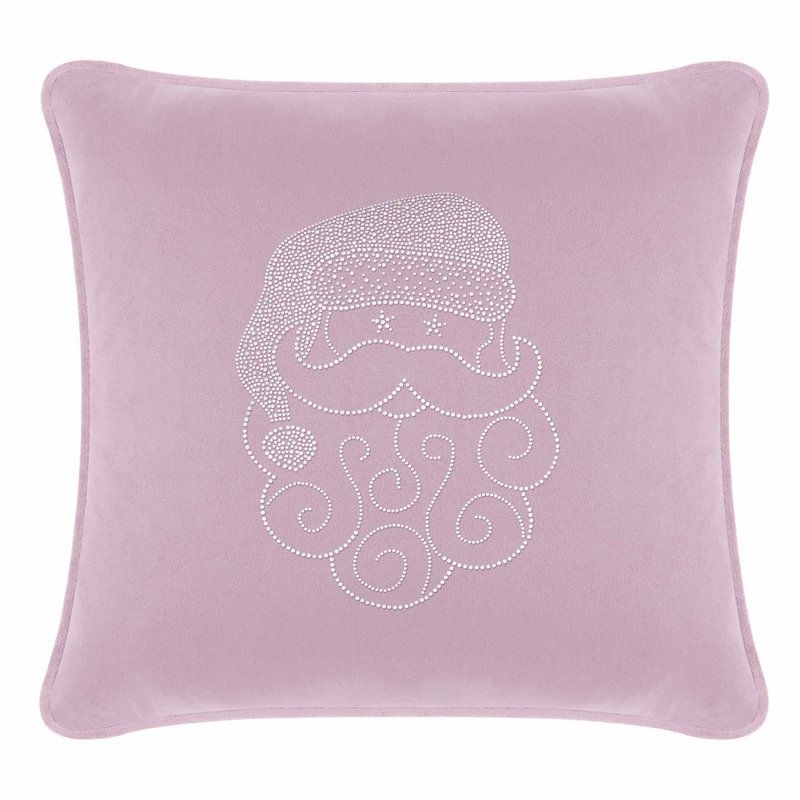 Coussin Sparkles Home Conception de Noël des Fêtes | Insertion de plumes | Lavable à la machine, Carré 20 po, Velours lavande