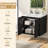 Stylish 24" Wall Mounted Single Floating Bathroom Vanity With Ceramic Sink