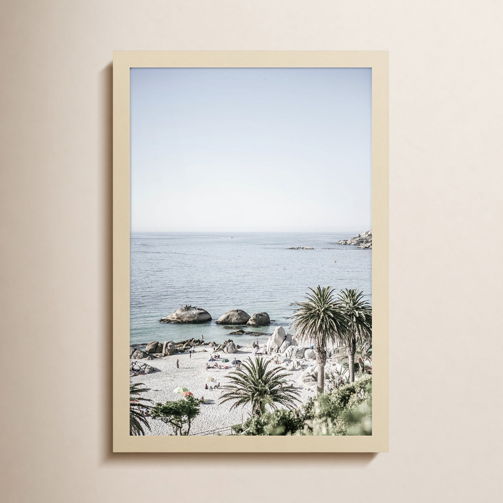 Pindall "Clifton Beach" Print, Brown, 21" H x 15" W