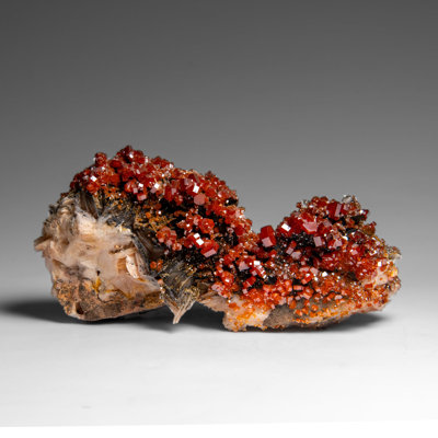 Vanadinite Crystal Cluster On Matrix From Morocco (324.1 Grams)