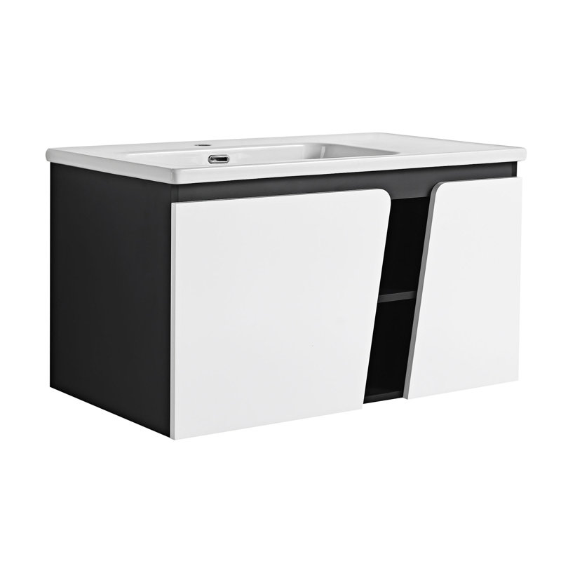 Josede 35.60'' Single Bathroom Vanity with Ceramic Top