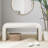 Boucle Waterfall Entryway Seat Bench - 42"W X 16"D 18"H, 400 Lbs Weight Capacity, Cream Textured, No Assembly Required Stylish Upholstered, Limit,