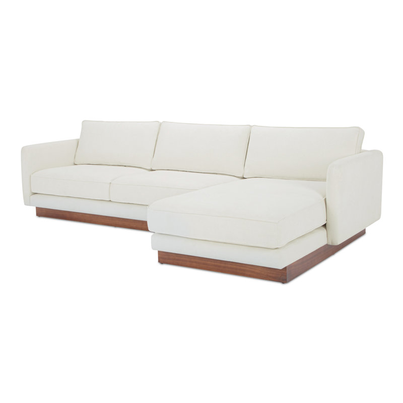 Vernon 2 - Piece Sofa & Chaise, White, Right Hand Facing