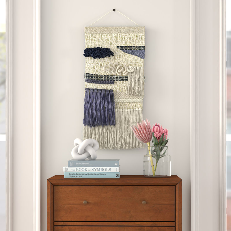 Suspension murale en laine Alina avec accessoires de suspension inclus