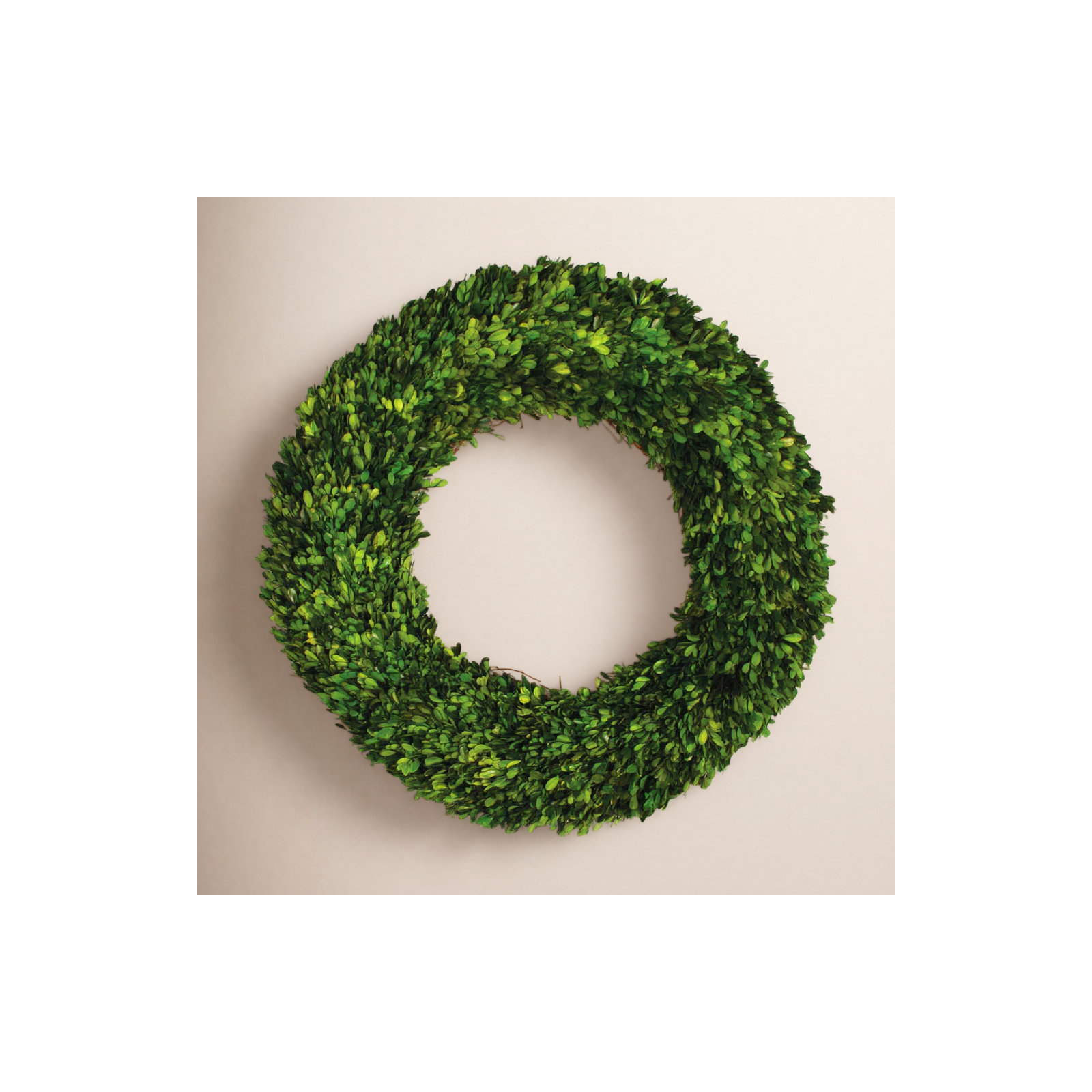 Alby Preserved Boxwood Wreath, 30" H x 31" W x 7" D