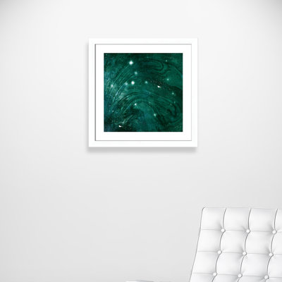 Annecliffe 'Emerald Galaxy I' Framed Acrylic Painting Print