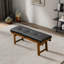 Banc Lucia en cuir synthétique noir