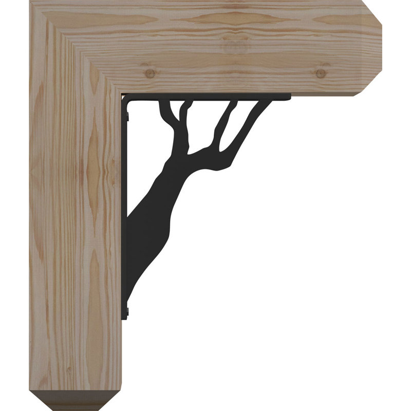 Support triple Ironcrest de 4 po Damon, H 19 po x P 16 po, Sapin de Douglas de l 3 1/2 po x T 2 po (lisse)