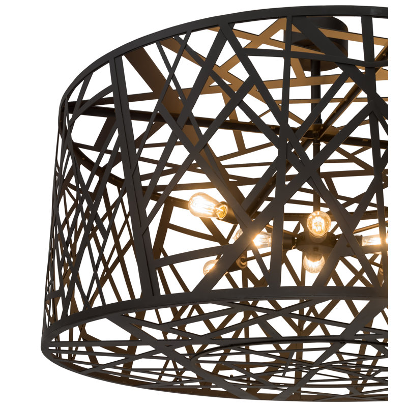Plafonnier semi-encastré 8 lumières Waneta