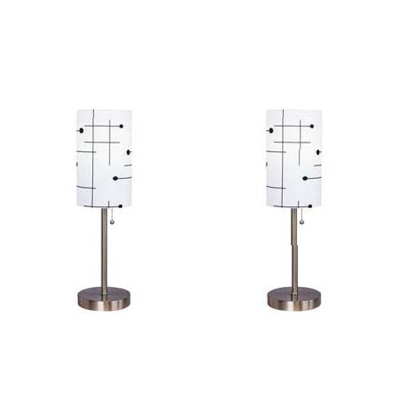 Ensemble de lampe de table 20 "en acier brossé avec USB