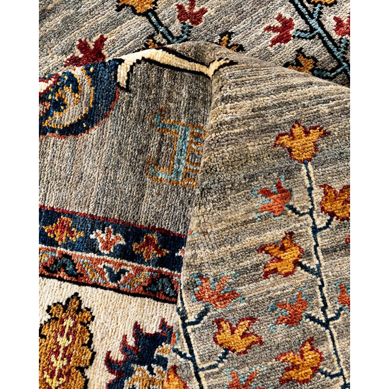 One-of-a-Kind Rectangle 9' X 11'9" Hand Knotted Area Rug