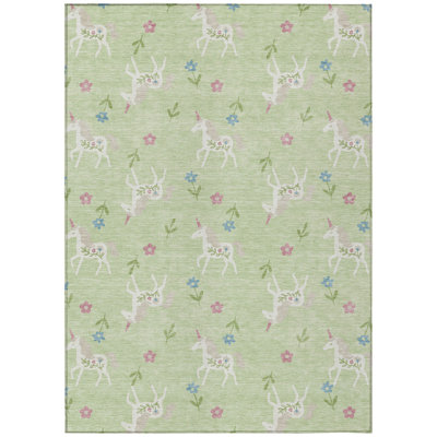 Machine Washable Indoor/Outdoor Chantille ACN2657 Kids Rug