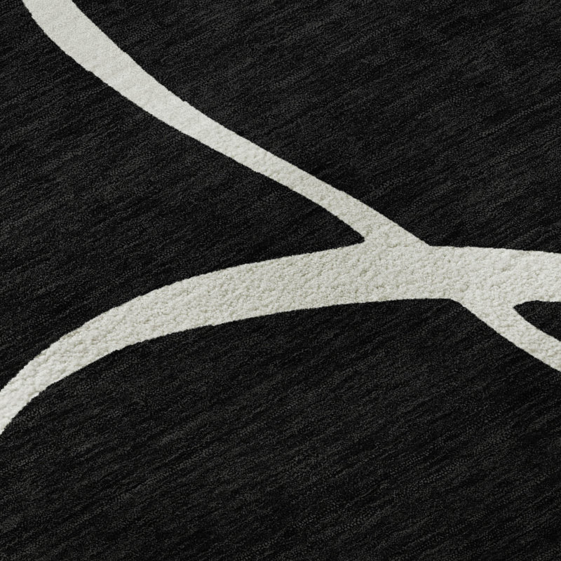 Premium Machine Washable Corum AMF999 Swirls Rug, Rectangle 1 pi 8 po x 2 pi 6 po