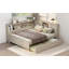 Lit de jour en bois pleine grandeur avec rangement Lit gigogne sans sommier, fabrication robuste