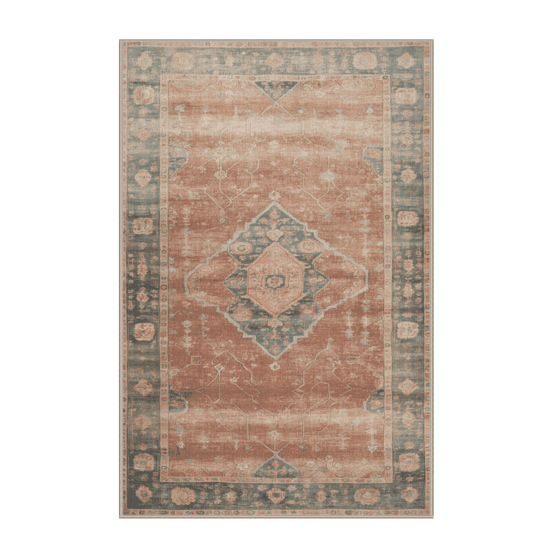 Machine Washable Overdyed Brown Area Rug, Rectangle 2' x 3'