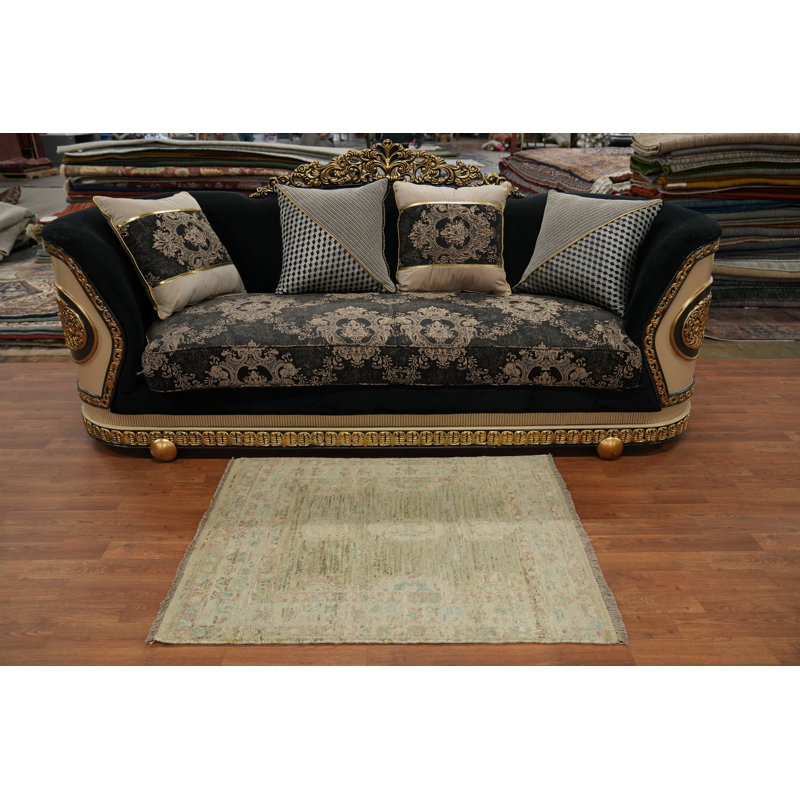Tapis turc vert Oushak 3x4