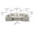 Nolte Pebble 12-piece Modular Sectional With Ottomans
