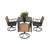 5 Piece Patio Dining Set For 4
