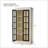 71.2'' Freestanding Glass Door Pantry, Farmhouse Style Display Cabinets, Curio Cabinet With Lattice Window For Hallways, Livingroom Kitchen & Office, White & Balck-927936342