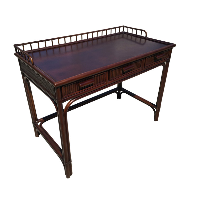 Ensemble de bureau et de chaises en bois massif Stefani