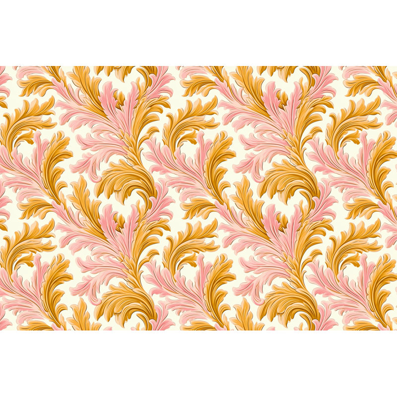 Polyester Comforter, Twin Comforter, Gold/Pink Floral