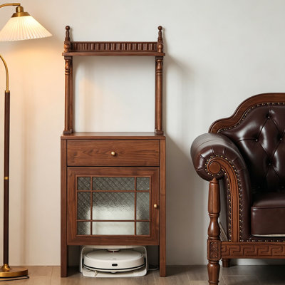 French retro floor cleaning robot base cabinet