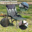 + Fauteuil de camping noir avec repose-pieds réglable et coussin central pour une éponge de détente en extérieur-121026923