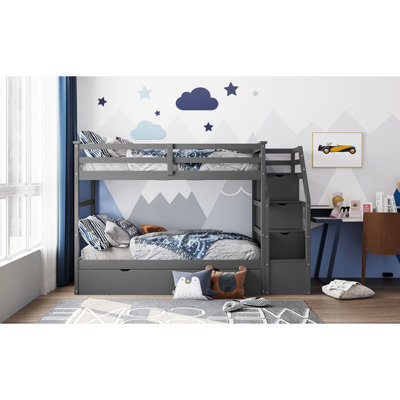 Bunk Bed With Trundle And Storage Stairs