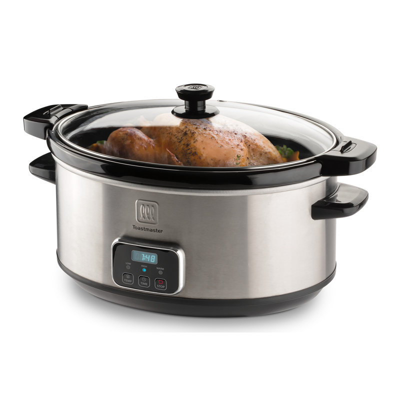 7-Quart Brushed Stainless Steel Digital Slow Cooker