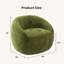 Fauteuil demi-tonneau pivotant rembourré-126445241
