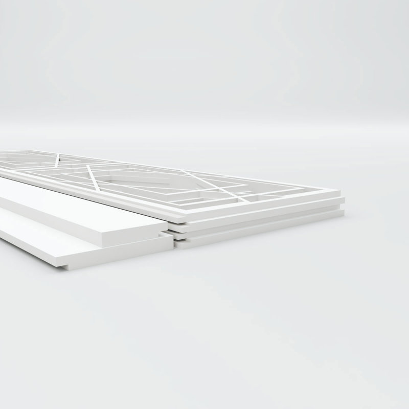 Panneaux muraux blancs 94,5 "(paquet de 4), L 32 po