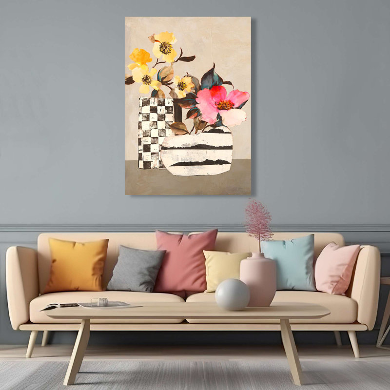 Funky Florals I by Leonardo Bacci - Wrapped Canvas Print, 80cm H x 60cm W x 4cm D