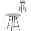 Repas industriel 5, peu encombrant pour le pub et la cuisine, brun noir. 4 tabourets de table ronde, une chaise pouvant supporter un poids de 220 lb, une table de 132 lb et des chaises, des tabourets, supportent une charge