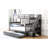Gray Bunk Bed With Twin Over Full Setup, Trundle, And Handy Storage Arrangement, Functional Space-1644608563
