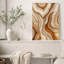 Tableau sur toile à texture de pierre ondulée beige et brune-1745506569