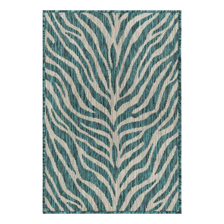 Teal Tsavo Indoor/Outdoor Safari Rug