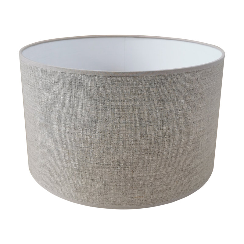 30cm H Linen Drum Lamp Shade ( Uno ), Dark Grey