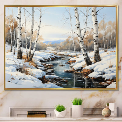 Birch Woods Winter Whispers I - impression sur toile de bouleau