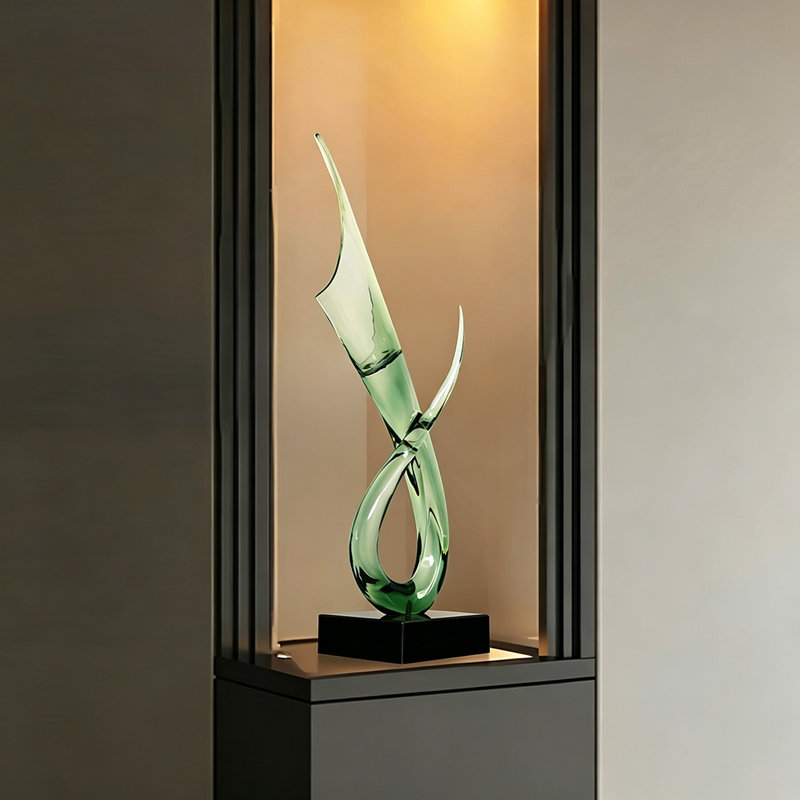 Luxury-Modern Transparent Resin Green Decorative Item