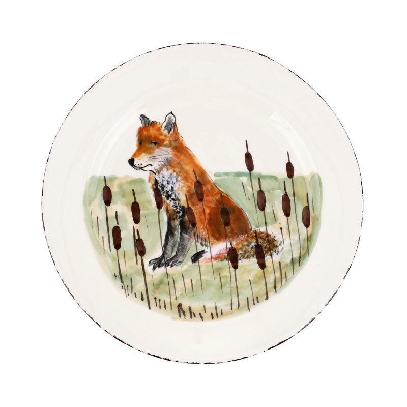 Wildlife Handmade Terra Bianca Dinner Plate