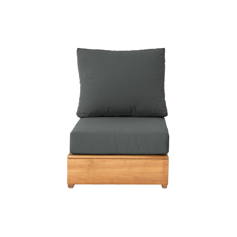 Arrihanna Outdoor Teak Lounge Chair, Coal