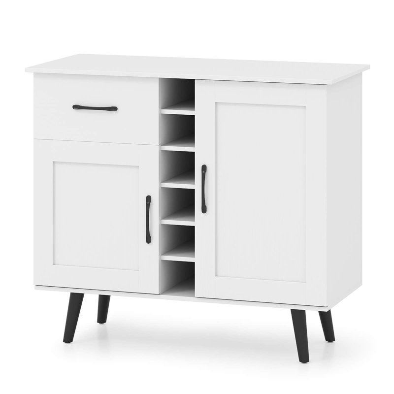 Buffet de cuisine 2 portes avec tiroirs et tablettes réglables