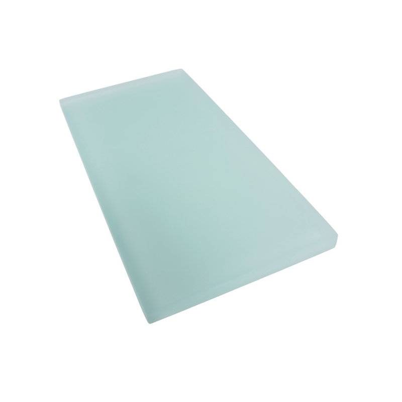 3"X 6" Matte Finished Glass Subway Tile, Light Blue