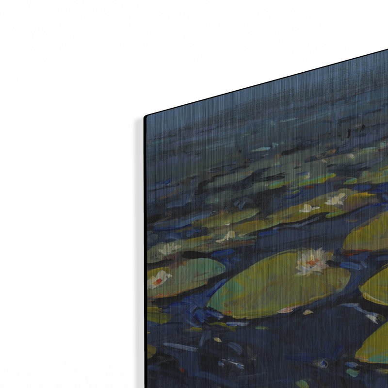 «Lily Pads I» par Tim O'Toole, art luxueux en métal «Lily Pads I» par Tim O'Toole, art mural en métal, 24 po x 16 po par Tim O'Toole