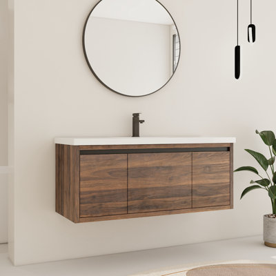 Ensemble de meuble-lavabo simple 48 po avec plateau en résine Blunham