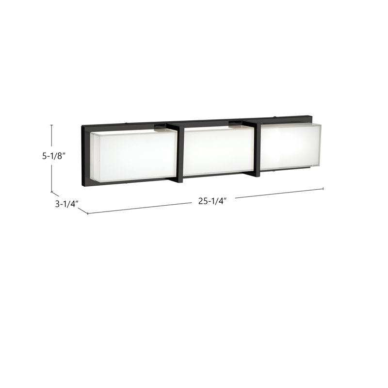 Watford 1 - Light LED Bath Bar, Black
