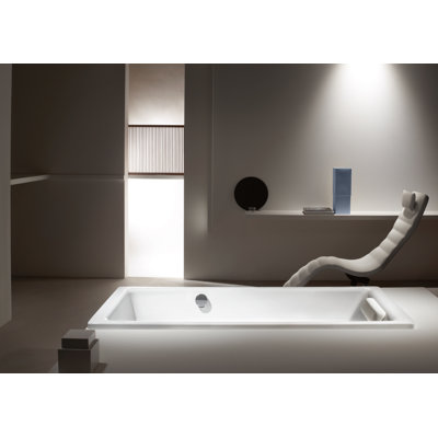 Puro 63'' x 27.6'' Soaking Porcelain Enameled Steel Bathtub