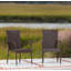 Chaises en osier Morgan, empilables, sans assemblage, structure en acier thermolaqué - 4 pièces-42186686
