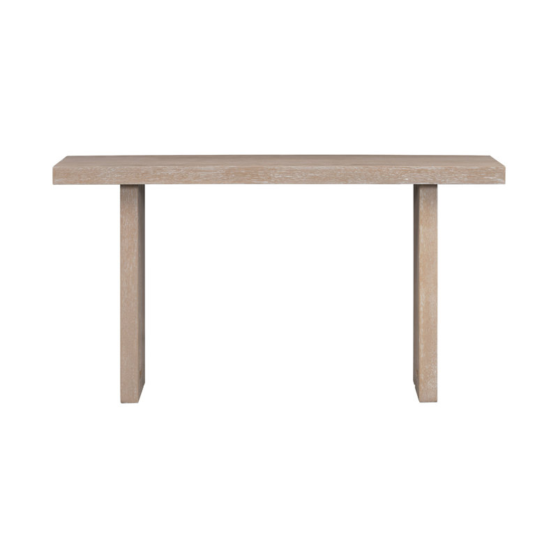 Eryndor Modern Veneer Console Table with Sculpted Side Detailing and Spacious Top Surface, Wood