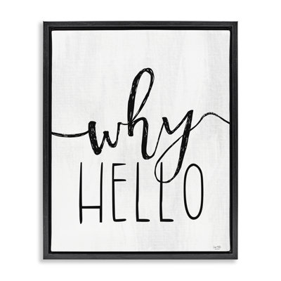 Why Hello Typography Floating Frame, design by Lux + Me Designs